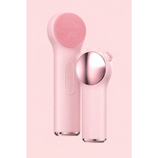 루닉스 전동 클렌저 실리콘 진동 세안기, 핑크, 전용아답터