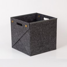 고급 접이식 펠트 정리함 사무실 데스크톱 정리용 공간 절약, 1개, 진회색