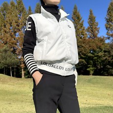 로로얼로이 여성 골프 베스트 경량 겨울 포근포근쿠션 패딩조끼