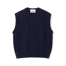 [국내정품] 니티드 조끼 베스트 쉐기독 울 100% 라운드 NAVY 222767