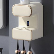 자동센서 치약 디스펜서 UVC 칫솔살균기 아이보리 디자인 우수 욕실용품, 단품