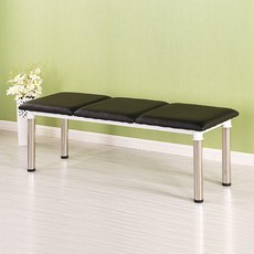 와이디가구 플랫 장의자 의자 긴의자 대기실의자 행사의자 병원의자 쿠션의자 벤치 블랙(YWC2054-BK)