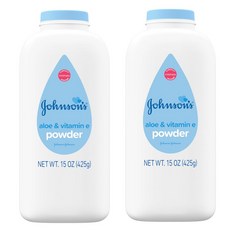 존슨즈 베이비 파우더 알로에 앤 비타민E Johnson's Baby Powder Naturally Derived Cornstarch, 425g, 2개