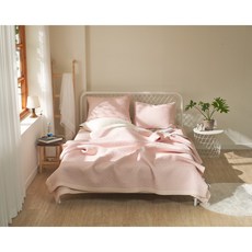데코카페트 호주 양모이불 침대패드 퀸 킹 스프레드 사계절용, 핑크