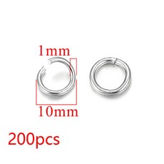 100-200 개/몫 Diy 쥬얼리에 대 한 3/4/5/6/7/8/10mm 스테인레스 스틸 골드 도금 점프 링 커넥터 액세서리, 13 Steel 10mm200pcs