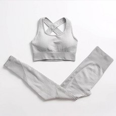 고품질입니다 2 요가 세트 운동 체육관 의류 피트니스 여성 Tracksuit 복장 레깅스 스포츠 브라 탑 긴 소매 여성 운동복