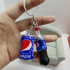 百事可樂 鑰匙圈 雪碧 吊飾 仿真 飲料 零食 包包 Airpods, 百事組合, 1個