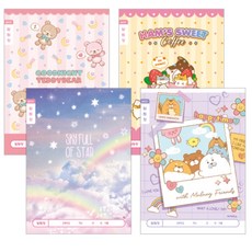 아이비스 초등1-2 여아용 알림장 넓은칸 24매 10줄 제본형 어린이알림장, 랜덤1개