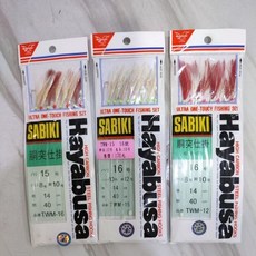 Hayabusa 胴突仕掛 SABIKI 船釣 魚皮仕掛 TWM-12 TWM-15 TWM-16, 1個, TWM-12,16號