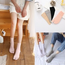 1+1 보들보들 쪼리 엄지 양말 슬림핏 발가락 족발 타비 삭스 토시, 1세트, 베이지+검정