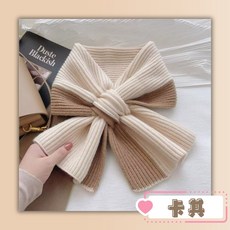 韓版拼色針織懶人圍巾 護頸保暖圍脖 88x17公分 多色可選