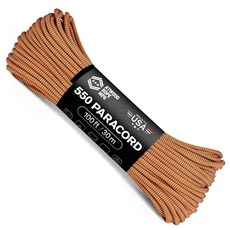 Atwood Rope MFG 색상 변경 550 파라코드 30.5m(100피트) 7가닥 코어 나일론 낙하산 코드 외부 생존 장비 미국산 | 랜야드 팔찌 핸들 랩 키체인 (시, Taffy Atwood Rope MFG 131068