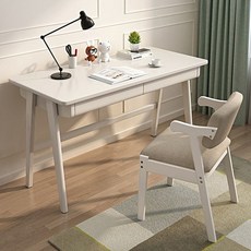 원목 틈새수납장 2단 침대협탁 거실 서랍장 다용도 상판 책상용, 화이트80cm+의자