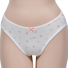 글로리 내츄럴 여자 면스판 삼각 팬티 리본 요일 편한 학생 삼각 빤스 심리스