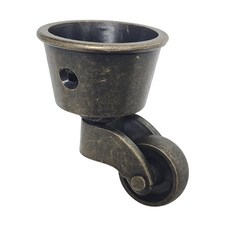 CNBTR 45 직경 빈티지 라운드 컵 캐스터 휠 아연 합금 회전 캐스터 360도 회전