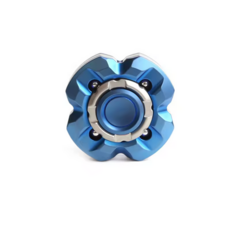 스테인리스 스틸 손끝 스피너 EDC 피젯 토이 성인 어린이 공용 사무실 데스크토이 ADHD 불안 완화 보조 스트레스 해소 선물용 집중력 향상 휴대 간편 한손 조작 내구성 우, 블루, 1개