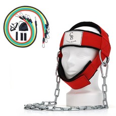 넥스타크 *튜빙밴드 세트 포함(목근육 목디스크 자세교정 거북목교정기 하네스), 레드, 1개