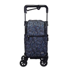 海夫健康生活館 YL 高度調整煞車重心設計銀髮族購物助行車 步行輔助車 變形蟲黑, 1個