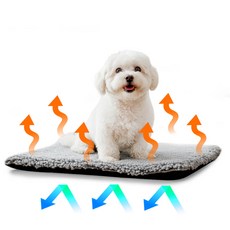 견행묘행 강아지 온열매트 고양이 발열 방석, 1개, 브라운