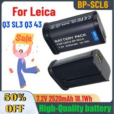 고품질 7.2V 2520mAh BP-SCL6 카메라 충전 배터리 라이카 Q3 SL3 43 액세서리 및 부품, 01 빠른  Mainland