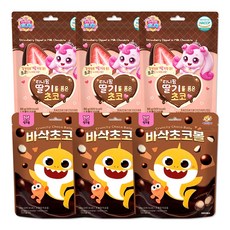 티니핑 딸기를 품은 초코 60g + 핑크퐁 바삭 초코볼 48g 세트, 3세트, 108g, 티니핑 딸기를 품은 초코+핑크퐁 바삭 초코볼