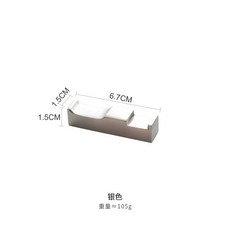 輕奢不銹鋼筷架 勺託 鏡光金屬筷枕, 銀色, 1個