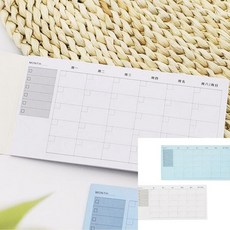 월간 플랜 접착 메모지 스케쥴표 스케쥴러