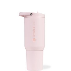HydroJug 스포츠 - 빨대가 있는 스테인리스 스틸 텀블러 진공 단열 946.4ml32온스 누출 방지 물병 인체 공학적 디자인 재사용 가능 식기 세척기 사용 고무, 핑크 샌드