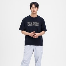 [휠라 공식] 냉감 인터내셔널 레터링 반팔티 (FS2RSH2104X_BLK)