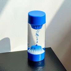 藍色雙面火山液體擺件 解壓神器 創意桌面油漏沙漏, 藍色雙面火山【解壓神器 創意擺件】, 藍色