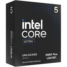 인텔 코어 울트라 5 프로세서 250KF 플러스 18코어 P 코어 6개 E 코어 12개 최대 5 3GHz