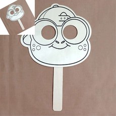 사땨 나무손잡이가면 개구쟁이 가면만들기 초등학생만들기 만들기재료세트