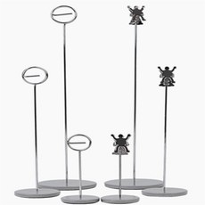 웅스토어 스탠드형메모꽂이 전시회작품설명표거치대, 원형 - 소