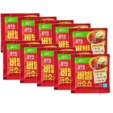 풀무원 만능비빔소스 쫄면 회덮밥 골뱅이무침, 10개, 75g