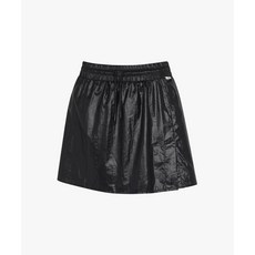 디아도라 크로스코트 페이크 레더 스커트 BLACK D5222TSK92BLK
