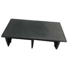 塑膠封口蓋 方管塞 80x45mm, 黑色, 1個