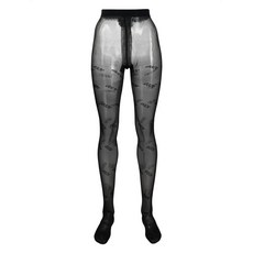 032C 로고 자카드 스타킹