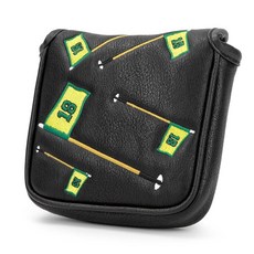 Golf 스퀘어 힐 샤프트 말렛 퍼터 커버 헤드커버 숫자 18 마그네틱 클로저 우아한 자수 프리미엄 가죽 헤드커버 말렛 헤드커버, [ 388534 ] Golf 스퀘어 힐 샤프트 말렛 퍼