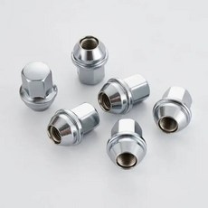 휠너트 타이어 캡 쉐보레 호환 시리즈용 휠 러그 너트 세트 20 개 M12x1.5 육각 19mm 길이 36mm, 01) Chrome, 01) M12x1.5