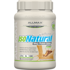 ALLMAX ISO自然方式蛋白質眼溶液, 巧克力花生醬, 1個, 907克