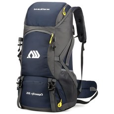 SCAVOR 방수 경량 등산배낭 가방 백팩킹, 가벼운 대형 50L 네이비