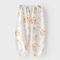 嬰兒春夏防蚊褲休閒褲嬰兒薄款束口褲燈籠褲兒童夏季薄款褲子, 90cm