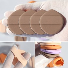 통루비셀퍼프 5.4cm 쿠션팩트용 4가지색 초밀착 에어 쿠션 메이크업 화장 스펀지 퍼프, 1세트, 브라운