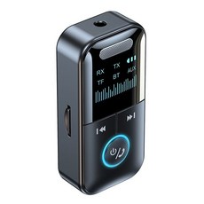 Songwin LED藍牙收發器 支援TF卡 藍芽5.0 無線音頻接收發射器, 1個, DT168