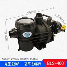 물 순환펌프 수영장 펌프 순환 연못 양수기 워터 필터 모터 풀장 배수, BLS400 220V, 1개