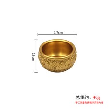 黃銅招財擺件 蟾蜍聚寶盆 香爐 客廳居家風水裝飾 儲錢罐 工藝品 財神擺設+3.7cm金蟾聚寶盆【1.5寸】