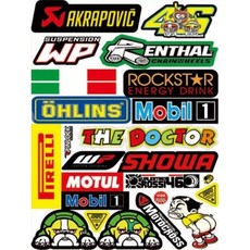 오토바이스티커 헬멧스티커 몬스터 레드불스티커 스쿠터 바이크 데칼 튜닝, 1개, 데칼 스티커 A149