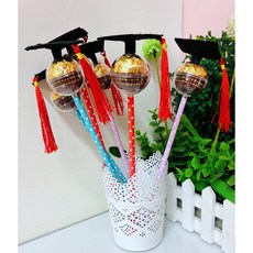 孟之坊婚禮精品舘 畢業帽造型金莎花棒, 1個