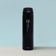 리벤스 보온보냉 원터치 스텐 보틀 텀블러, 블랙, 500ml, 1개