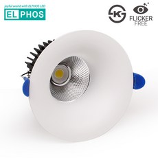 엘포스 LED 다운라이트 4인치 클랙슨 움푹 COB 15W 플리커프리 매립등, 4개, 전구색(노란빛)
